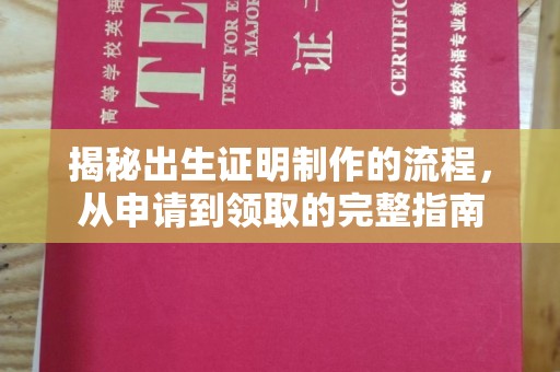 保德揭秘出生证明制作的流程，从申请到领取的完整指南